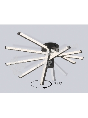 Потолочный светодиодный светильник Ambrella light FL6222 BK черный 70W 3000K-6400K 605*605*170 (ПДУ ИК)