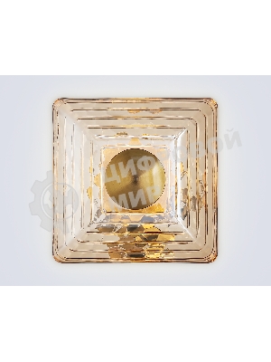 Светильник Ambrella light LH31035 BS/TI латунь/янтарь 6W 3000K 150*150*85