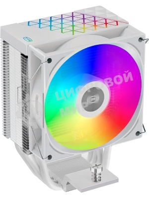 Кулер PCCooler R400 ARGb белый 92мм алюминий+медь 2200rpm 30db 4-pin 180W 133мм