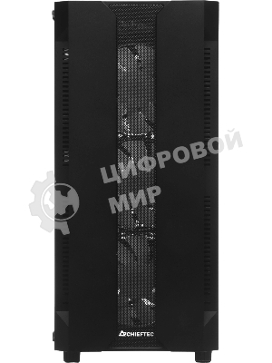 Компьютерный корпус CHIEFTEC HUNTER GS-01B-OP без БП, боковая панель из закаленного стекла, 3xARGB LED 120мм вентилятора спереди, 1xARGB LED 120мм вентилятор сзади, черный, ATX