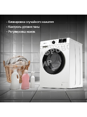 Стиральная машина Hyundai WME6008 белый, загр. фронтальная макс.: 6 кг 1200 об/мин класс: А++