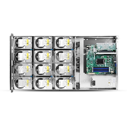 Корпус RM14500H01*13640 1U,12BAY HDD,W/REAR WINDOW+MINI SAS CABLE,SINGLE(CHENBRO,SR/SK),REV.