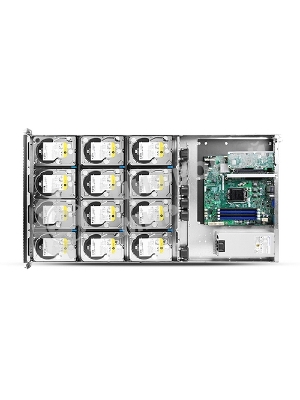 Корпус RM14500H01*13640 1U,12BAY HDD,W/REAR WINDOW+MINI SAS CABLE,SINGLE(CHENBRO,SR/SK),REV.