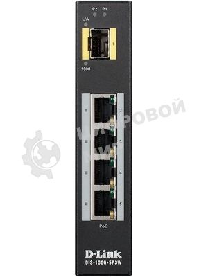 Коммутатор D-Link DIS-100G-5PSW/A1A, 4×1 Гбит/с + 1×1 Гбит/с SFP, неуправляемый