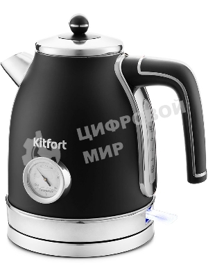 Чайник электрический Kitfort КТ-6102-1 черный с серебром