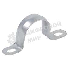 Скоба IEK CMAT11-21-010 двухлапковый 21мм оцинкованная сталь белый (упак.: 10 шт)