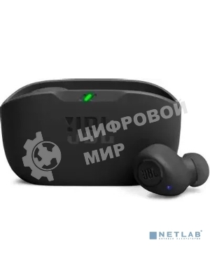 Наушники TWS JBL Wave Buds черный, внутриканальные, Bluetooth, быстрая зарядка, до 8 ч