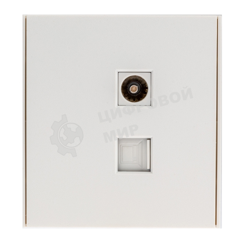 Розетка телевизионная Kranz STRONG компьютерная RJ45 кат6 + TV с/у жемчуг