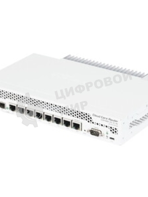 Маршрутизатор Mikrotik CCR1009-7G-1C-PC with Tilera Tile-Gx9 CPU (9-cores, 1Ghz per core), 1Gb RAM, 7xGbit LAN, 1x Combo port (1xGbit LAN or SFP), RouterOS L6, passive cooling desktop enclosure, rackmount ears, PSU