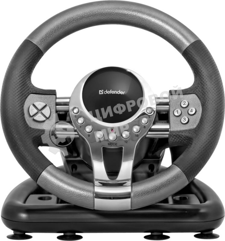 Игровой руль Defender FORSAGE 12 кн+2перекл.+1перекл. 8-ми позиц., USB