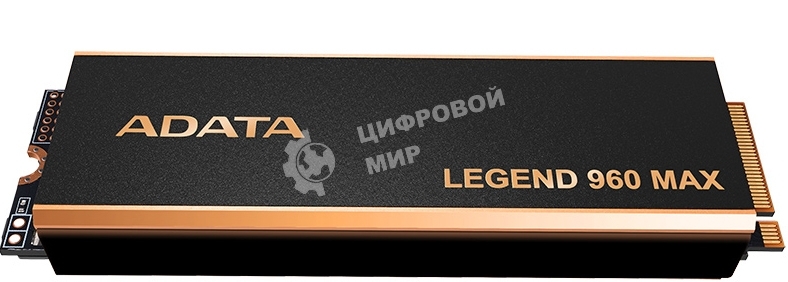 Накопитель SSD ADATA LEGEND 960 MAX, 1Tb, PCIe 4.0 x4, M.2 2280, NVMe, R/W 7400/6000, с радиатором