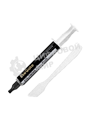 Термопаста ExeGate ETS-7WMK Silver PLUS (7,2 Вт/(м•К), 3г, шприц с лопаткой)