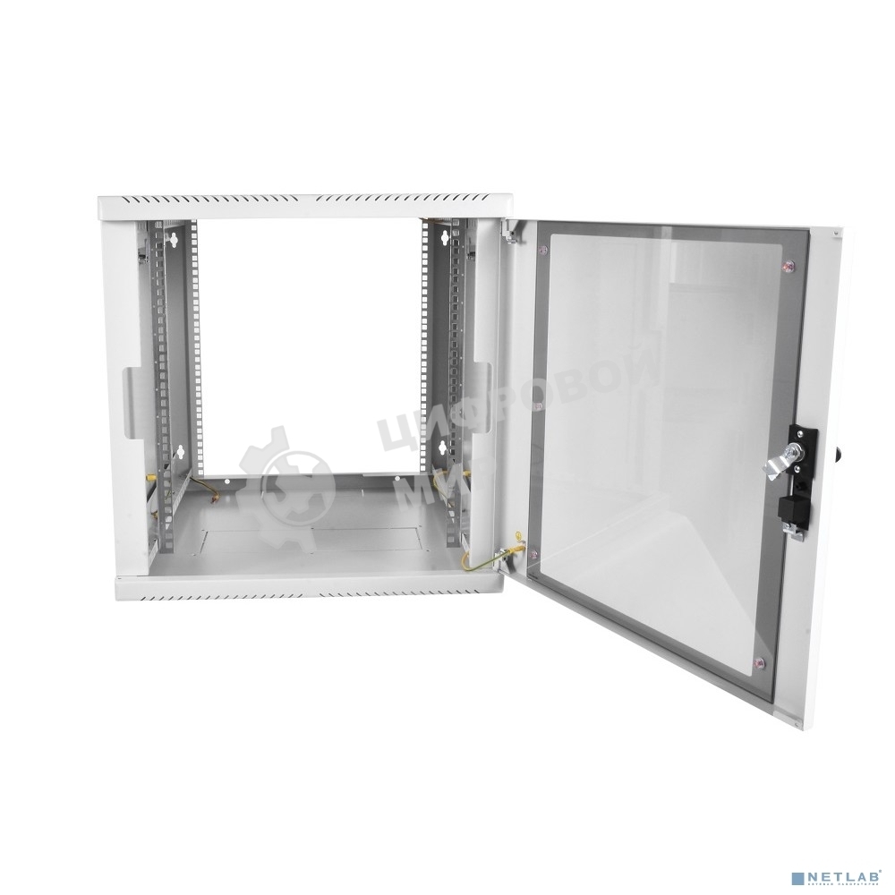 Шкаф телекоммуникационный настенный разборный 9U (600 × 520), съемные стенки, дверь стекло