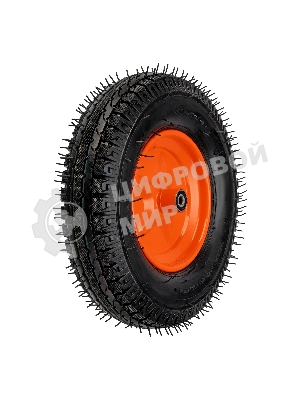 Колесо пневм. Palisad усилен. шина 8PR, 4.00-8 D400мм, подш. внут. диам. 12мм, длина оси 90 мм