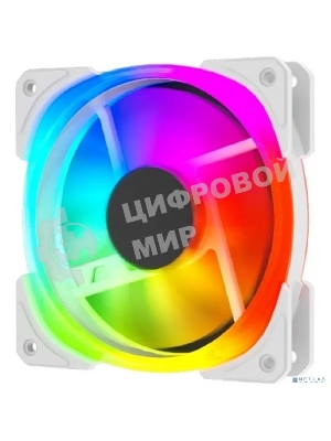 Вентилятор для корпуса Powercase (CM21-14W ARGB) White 140x140x25mm (PWM, 100шт./кор, 4pin +ARGB Sync, 800-1500±10% об/мин) Bulk