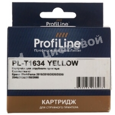 Картридж струйный ProfiLine PL-T1634 для принтеров Epson WorkForce 2010/2510/2520/2530/2540/2630/2650/2660 с чернилами Yellow