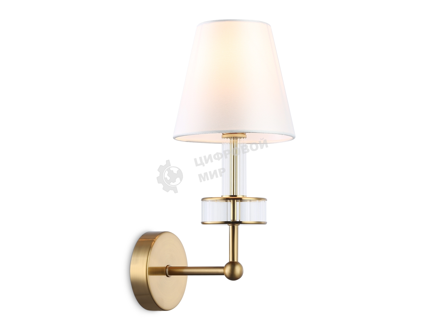 Настенный светильник Ambrella light LH71025 BS/WH латунь/белый E14 max 40W 210*150*355