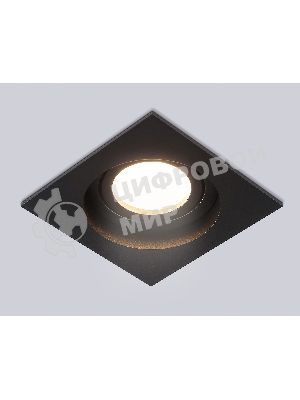 Встраиваемый поворотный точечный светильник Ambrella light TN102758 BK черный IP20 GU5.3 100*100*32