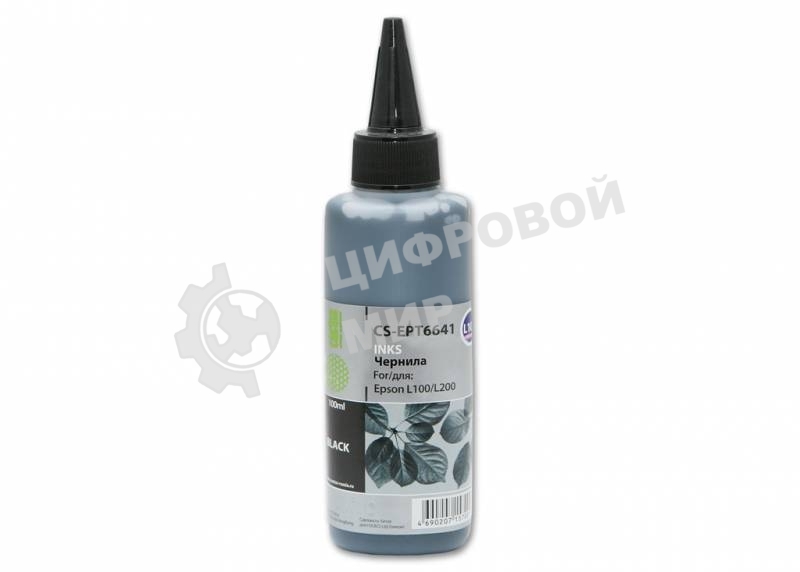 Чернила Cactus CS-EPT6641 черный 100 мл Epson L100/L200