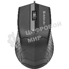 Мышь проводная Defender HIT MB-530 черный, 1000 dpi, USB, кнопки - 3