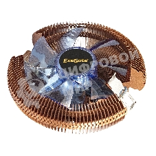 Кулер для процессора ExeGate Wizard EE91-PWM.Cu.BLUE бронзовый, 90 мм, алюминий/медь, 2400 об/мин, 24 дБ, 4 pin, 80 Вт, 58 мм