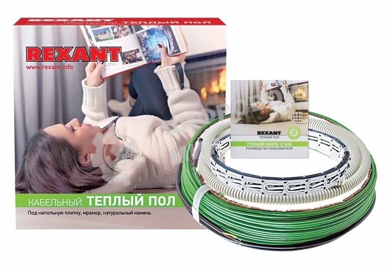 Теплый пол Rexant Slim RNB-130-1500 (1500Вт/130м/S обогрева, м2: 9,0-12,5) (двух жильный)