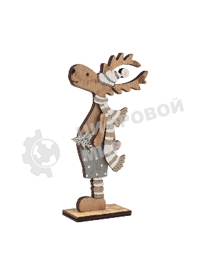 Деревянная фигурка «Рождественский Олень» синий 10,5*4*18 см