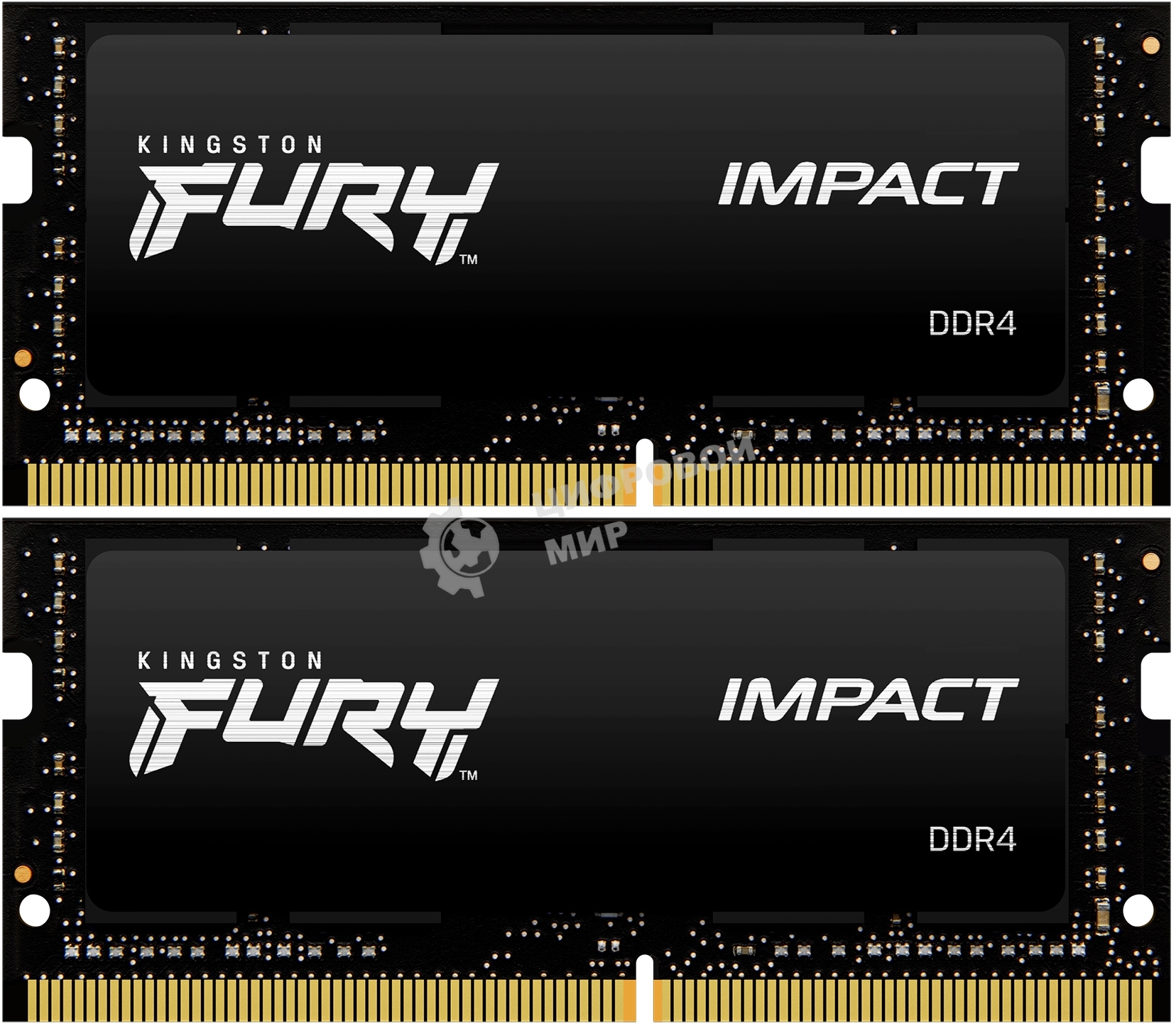 Оперативная память Kingston Fury Impact, DDR4, 64Gb (2x32Gb), 3200MHz, CL20, SO-DIMM