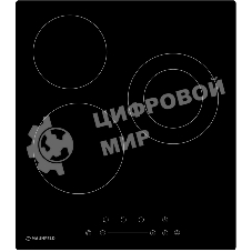 Варочная электрическая панель Maunfeld EVCE.453.D-BK, конфорок: 3 шт., стеклокерамика, независимая, черный