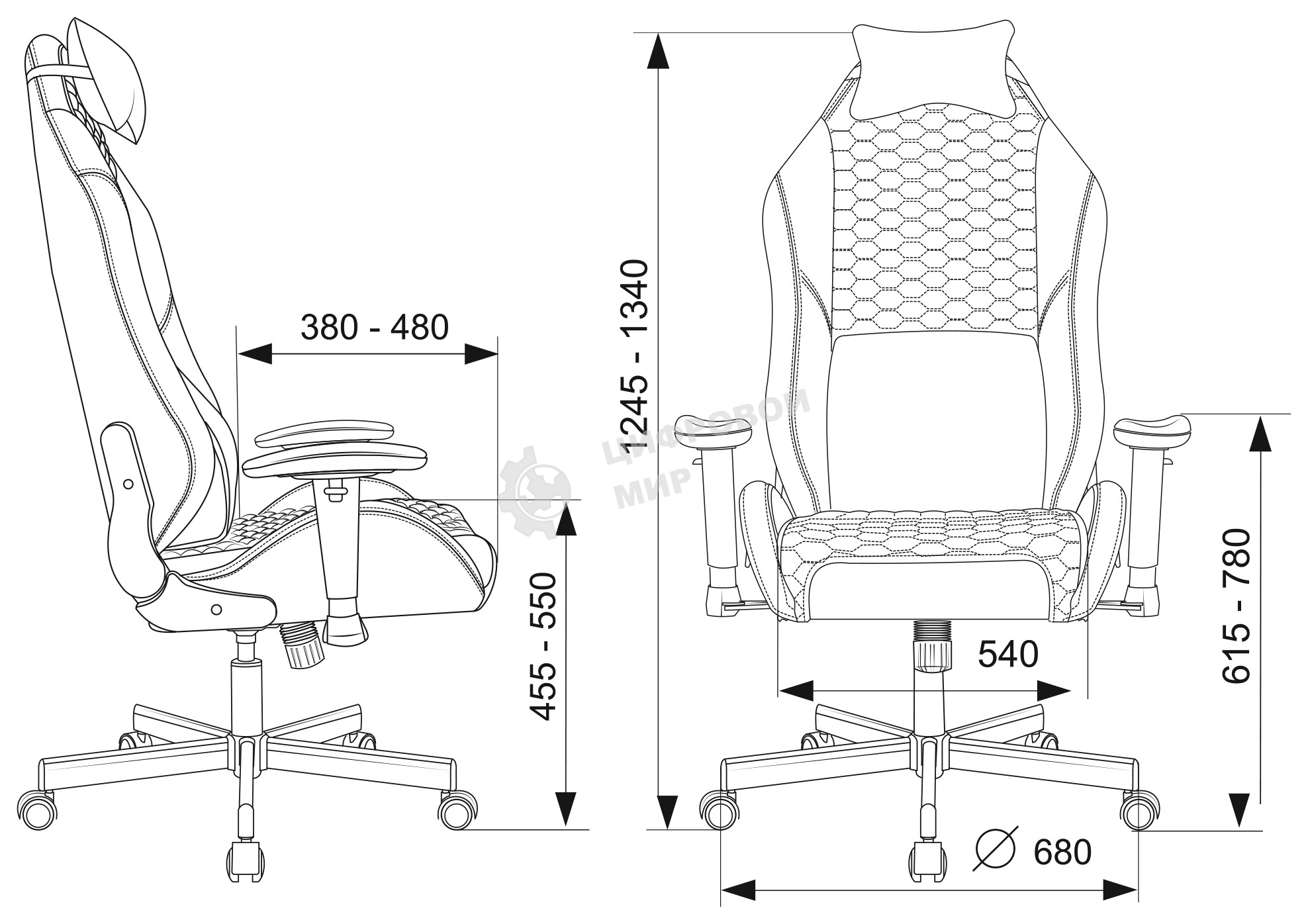 Кресло игровое Knight Neon черный/серебряный соты эко.кожа с подголов. крестовина металл