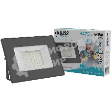 Прожектор светодиодный Elementary 50W 4475lm 4000К 200-240V IP65 черный LED