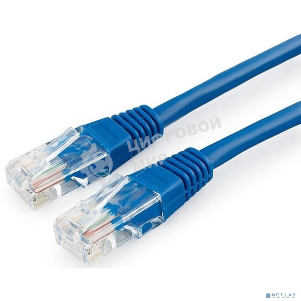 Патч-корд медный UTP Cablexpert PP10-10M/B cat.5, 10м, литой, многожильный, синий