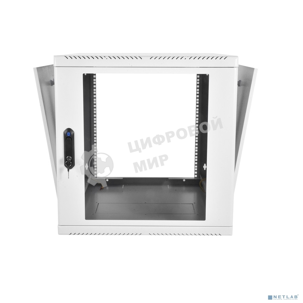 Шкаф телекоммуникационный настенный разборный 9U (600 × 520), съемные стенки, дверь стекло