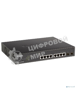 Коммутатор D-Link DGS-1100-10MPPV2/A3A, L2 Smart Switch with 8 10/100/1000Base-T ports and 2 1000Base-X SFP ports (6 PoE ports 802.3af/802.3at (30 W), 2 ports 802.3af/802.3at/802.3bt (90W), PoE Budget 242 W).8K