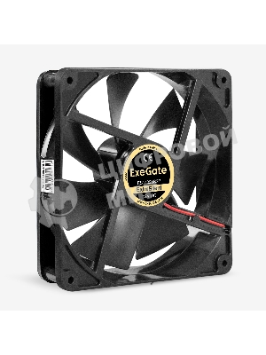 Вентилятор 12В DC ExeGate ExtraSilent ES14025B2P (140x140x25 мм, 2-Ball (двойной шарикоподшипник), 2pin, 1000RPM, 19dBA)