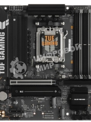 Материнская плата ASUS TUF GAMING B850M-E WIFI, AM5, AMD B850, 4xDDR5, 4xSATA, 3xM.2, 1xPCIe 5.0 x16, 1xPCIe 4.0 x16, 1xPCIe 3.0 x1, 1xHDMI (v2.1), 2xDP (v1.4), 1x2.5Gb LAN, Wi-Fi 6E, Bluetooth 5.3, 1xUSB-C 10Gbps, 2xUSB-A 10Gbps, 2xUSB-A 5Gbps, 4xUSB-A 2.0, 1xPS/2, 3x3.5 мм, 7.1, mATX