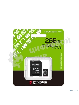 Флеш карта microSDXC 256Gb Kingston SDCS3/256Gb Canvas Select Plus + adapter