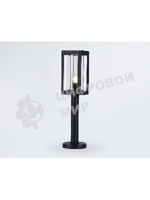 Светильник Ambrella light ST2417 BK/CL черный/прозрачный IP54 E27 max 40W 110*110*500