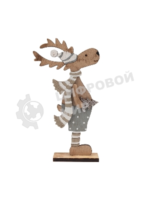 Деревянная фигурка «Рождественский Олень» синий 10,5*4*18 см