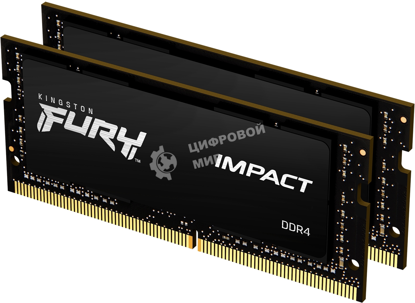 Оперативная память Kingston Fury Impact, DDR4, 64Gb (2x32Gb), 3200MHz, CL20, SO-DIMM