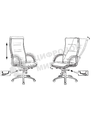 Кресло Бюрократ T-9927SL черный, кожа