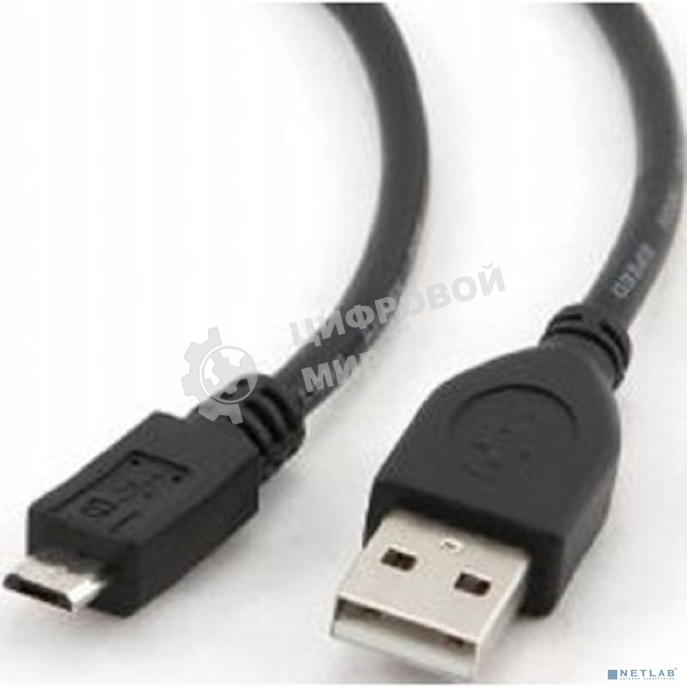 Кабель USB2.0 Pro Cablexpert CCP-mUSB2-AMBM-10, AM/microBM 5P, 3м, экран, черный, пакет