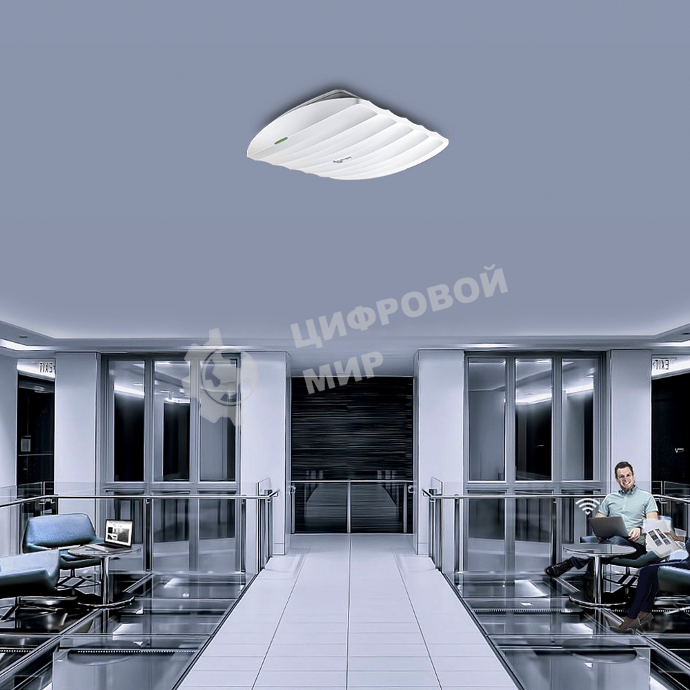 Точка доступа AC1350 Wireless MU-MIMO Gigabit Ceiling Mount Access Point, 450Mbps at 2.4GHz + 867Mbps at 5GHz, 802.11a/b/g/n/ac wave 2, Beamforming, Airtime Fairness, MU-MIMO, 802.3af Standard PoE and Passive PoE (Passive POE Adapter included), no more DC