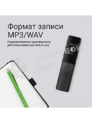 Диктофон Цифровой Digma DiVoice RV70 32Gb черный