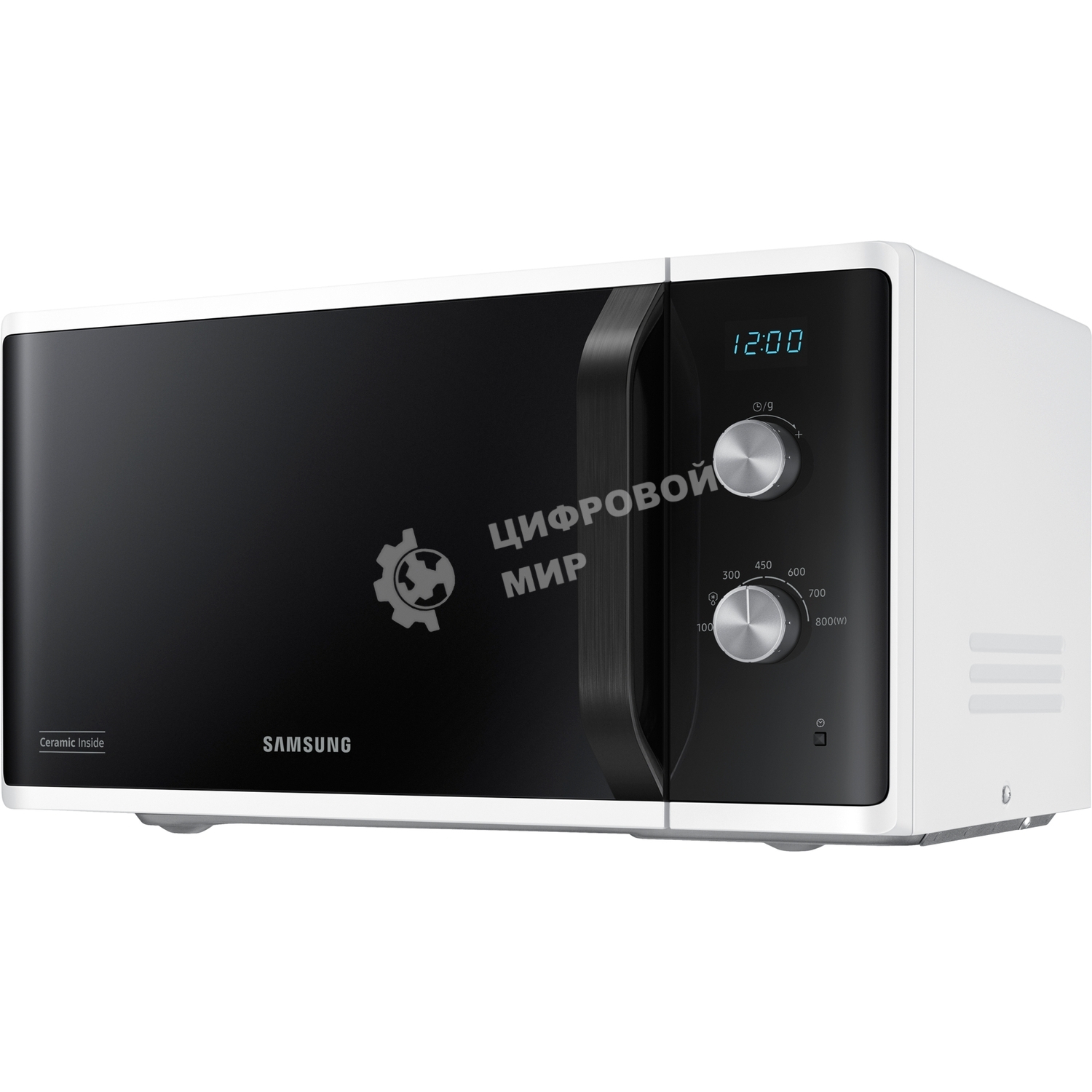 Микроволновая печь Samsung MS23K3614AW белый, 23 л, 800 Вт, переключатели - поворотный механизм