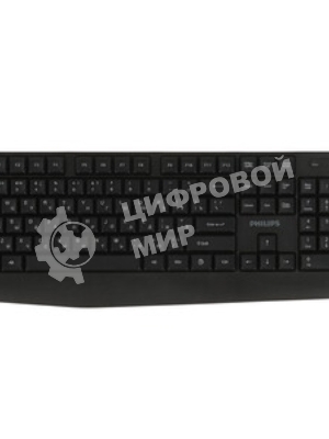 Комплект клавиатура+мышь Philips SPT6337 беспроводной, USB, 1600 DPI, чёрный