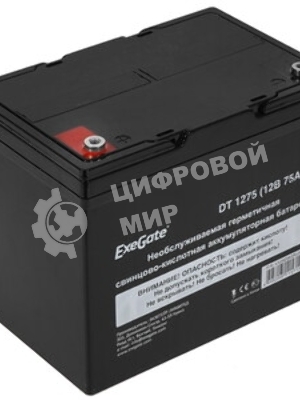 Аккумуляторная батарея ExeGate DT 1275 (12V 75Ah, под болт М6)