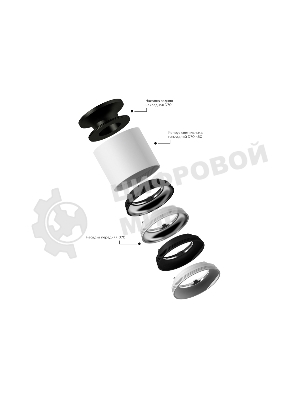 Корпус светильника C7456 SBK черный песок D70*H200mm MR16 GU5.3