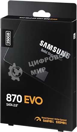 Накопитель SSD Samsung 870 EVO, 250Gb, SATA III, 2.5