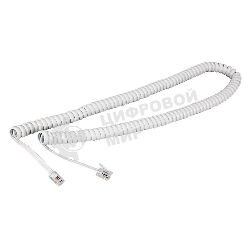 Кабель Rexant витой трубочный 4М телефонный белый